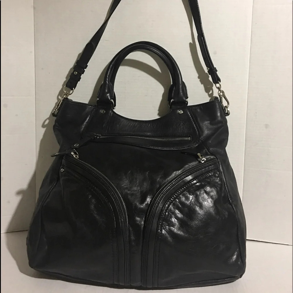 Cole Haan Black leather shoulder / crossbody bag